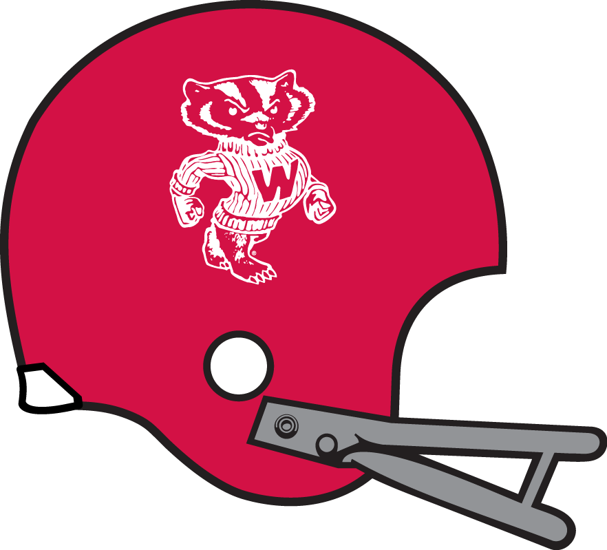 Wisconsin Badgers 1967-1969 Helmet Logo diy DTF decal sticker